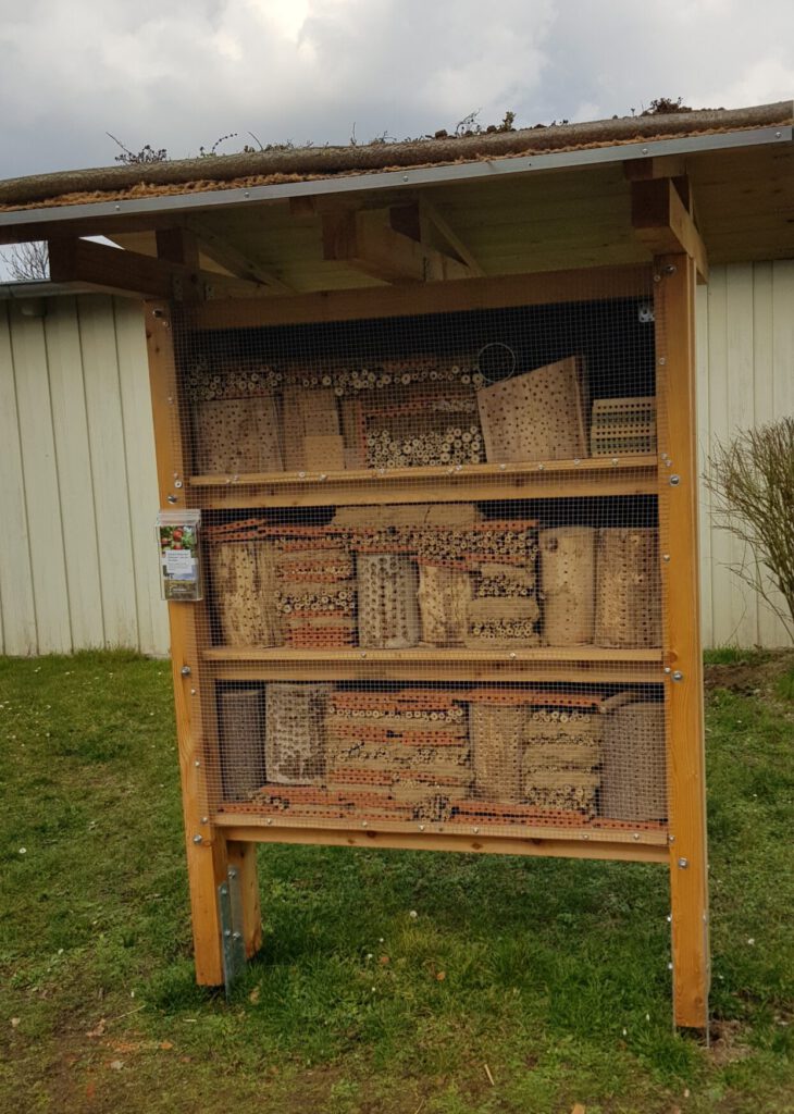 Wildbienenhotel in der Grünanlage Kirchenwiese,